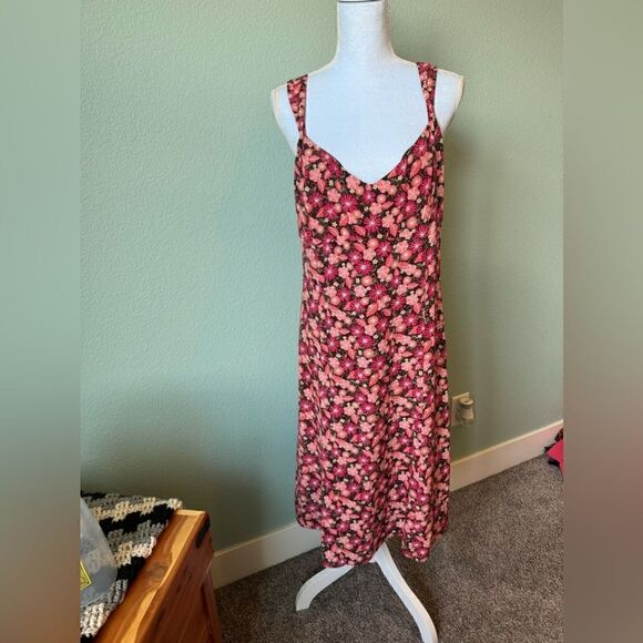 NWOT Ann Taylor Loft Floral Sundress Red and Pink Size 14 - Picture 1 of 8